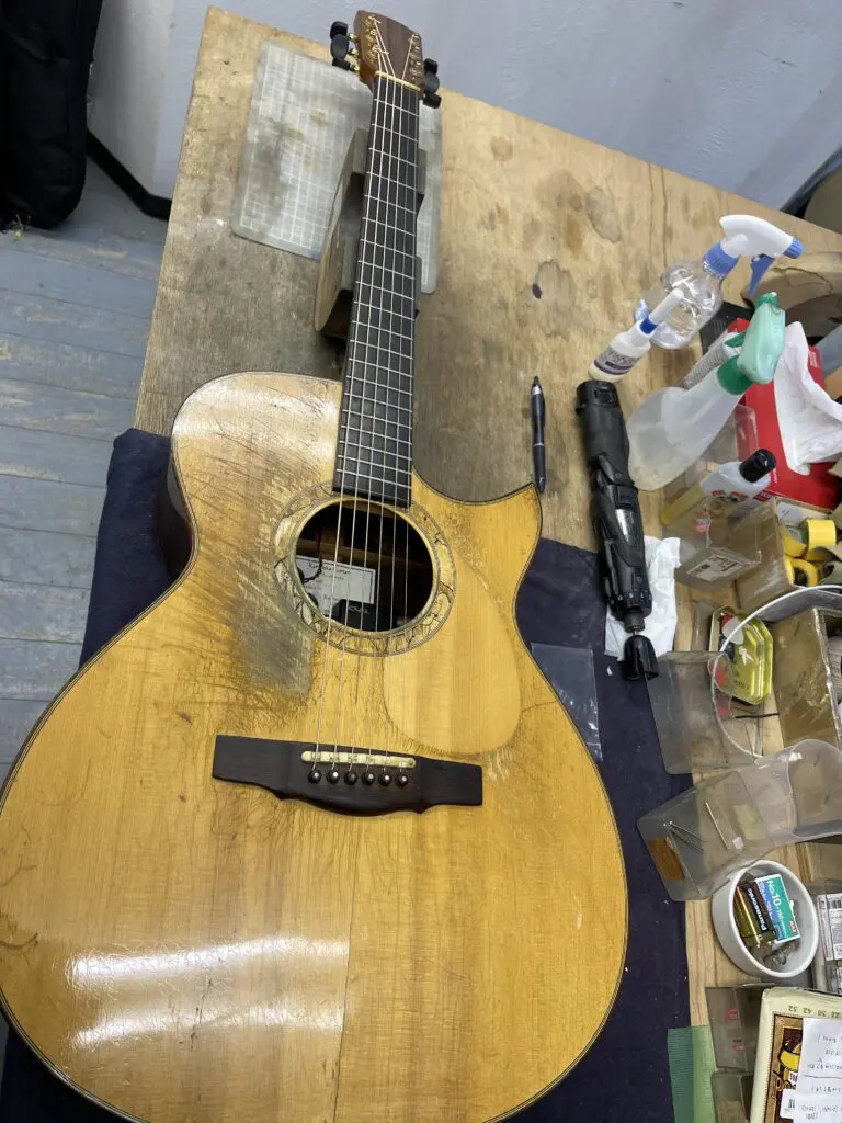 Gibson L-5 ブリッジ交換 擦り合わせ | Guitar works Roost